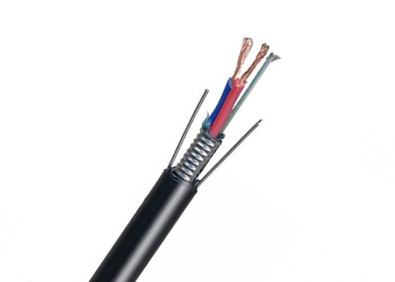 Mobile Networks 6 Core3.0mm Hybrid Fiber Coaxial Cable , PBT Hybrid Fiber Copper Cable