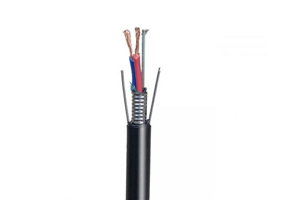 Mobile Networks 6 Core3.0mm Hybrid Fiber Coaxial Cable , PBT Hybrid Fiber Copper Cable