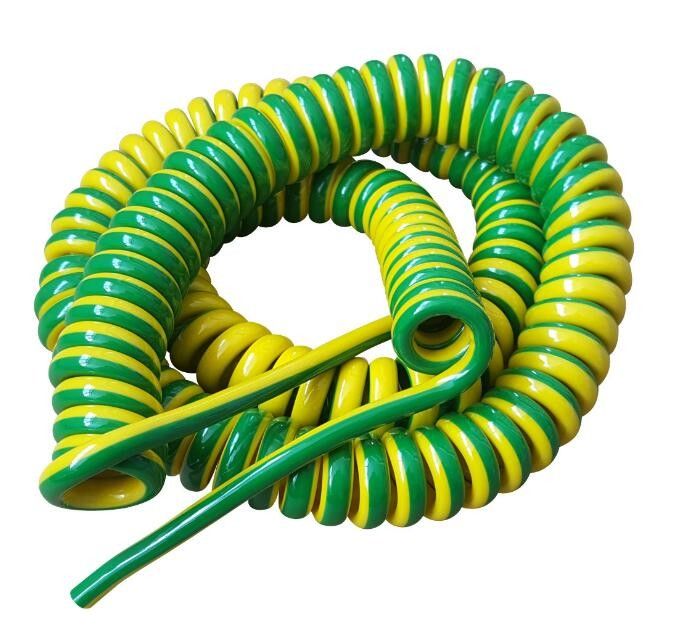 Unshielded 24AWG 8 Core 1000V Spiral Power Cable TPEE Insulation